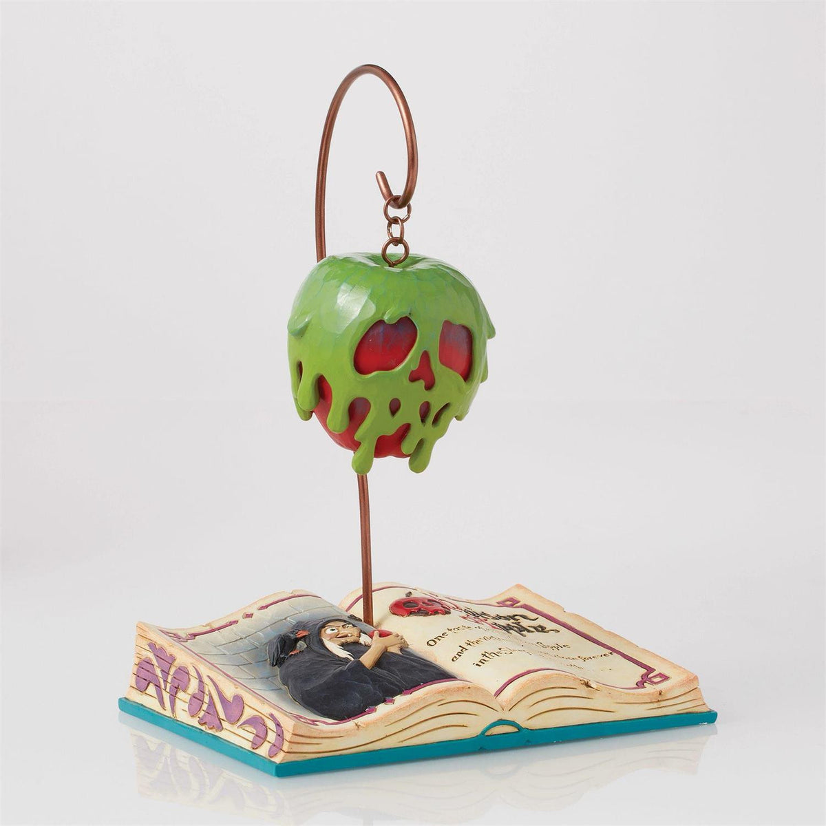 Statuetta libro mela avvelenata Biancaneve 23 cm DISNEY TRADITIONS PERAGA CHRISTMAS