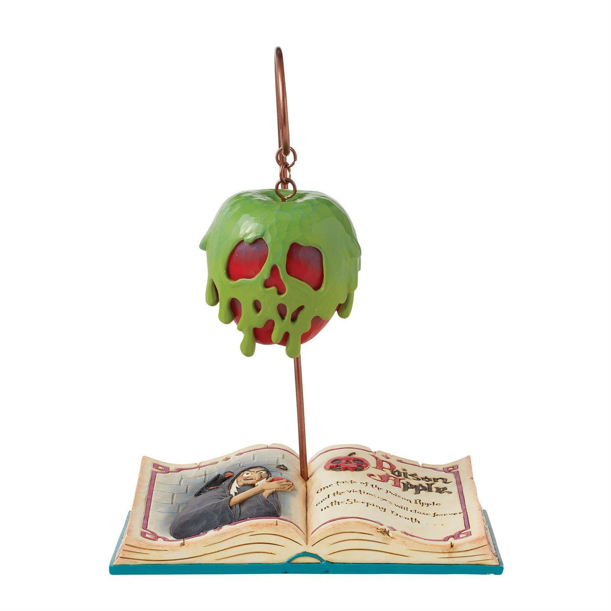Statuetta libro mela avvelenata Biancaneve 23 cm DISNEY TRADITIONS PERAGA CHRISTMAS