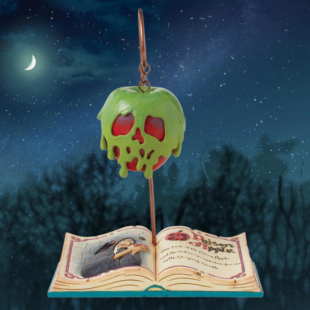 Statuetta libro mela avvelenata Biancaneve 23 cm DISNEY TRADITIONS PERAGA CHRISTMAS