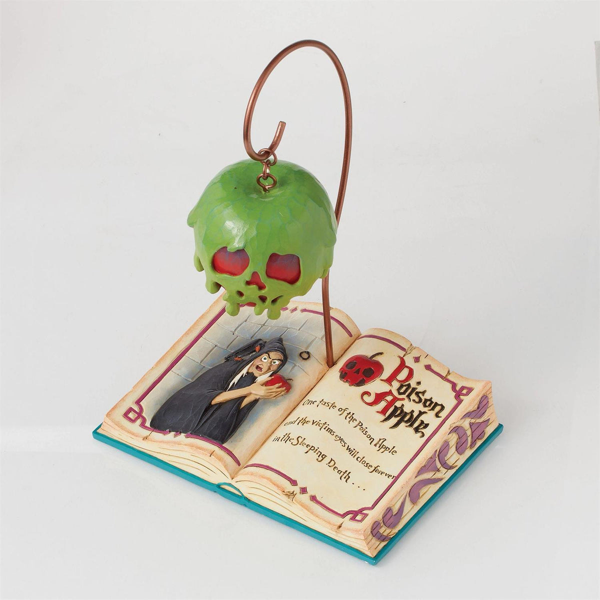 Statuetta libro mela avvelenata Biancaneve 23 cm DISNEY TRADITIONS PERAGA CHRISTMAS