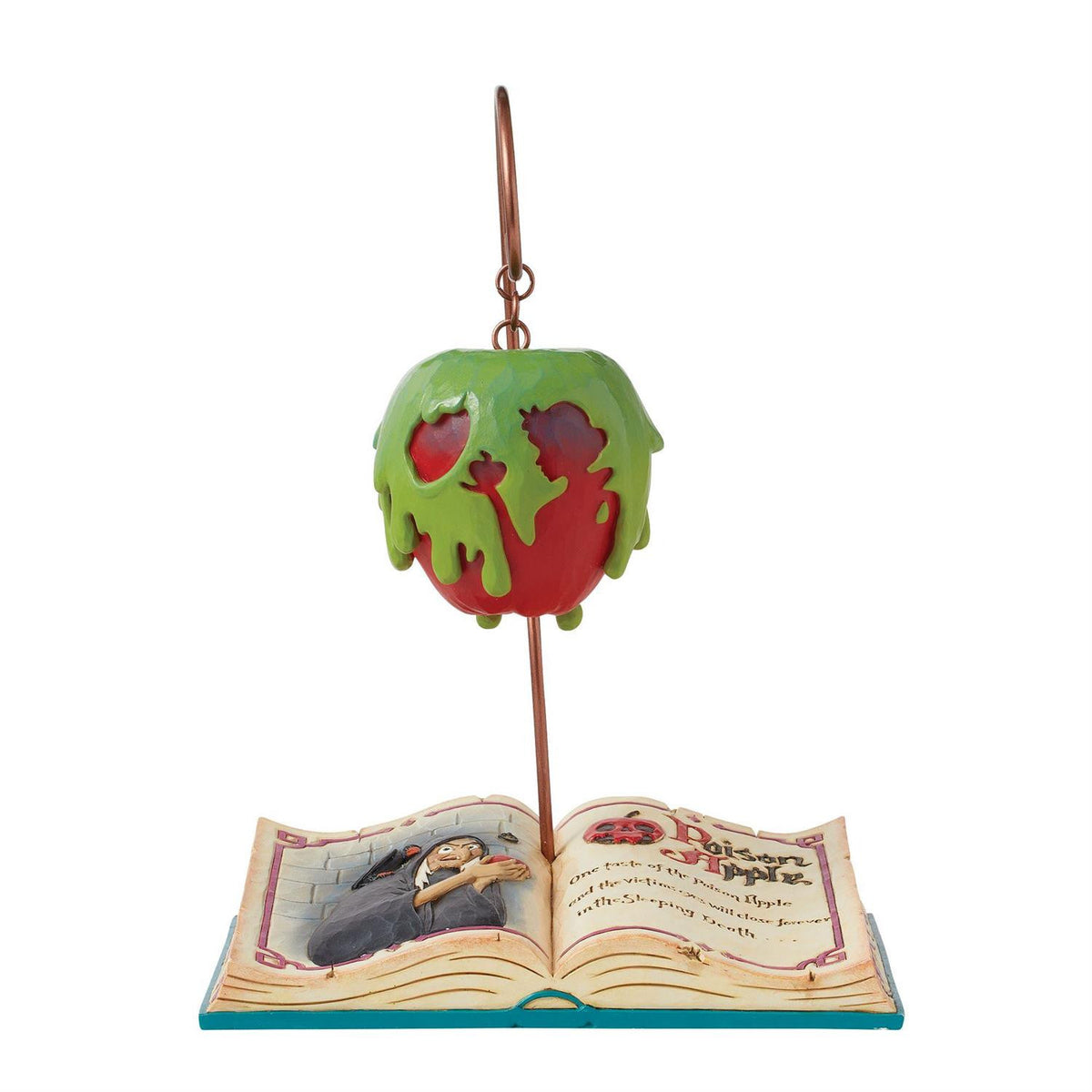 Statuetta libro mela avvelenata Biancaneve 23 cm DISNEY TRADITIONS PERAGA CHRISTMAS