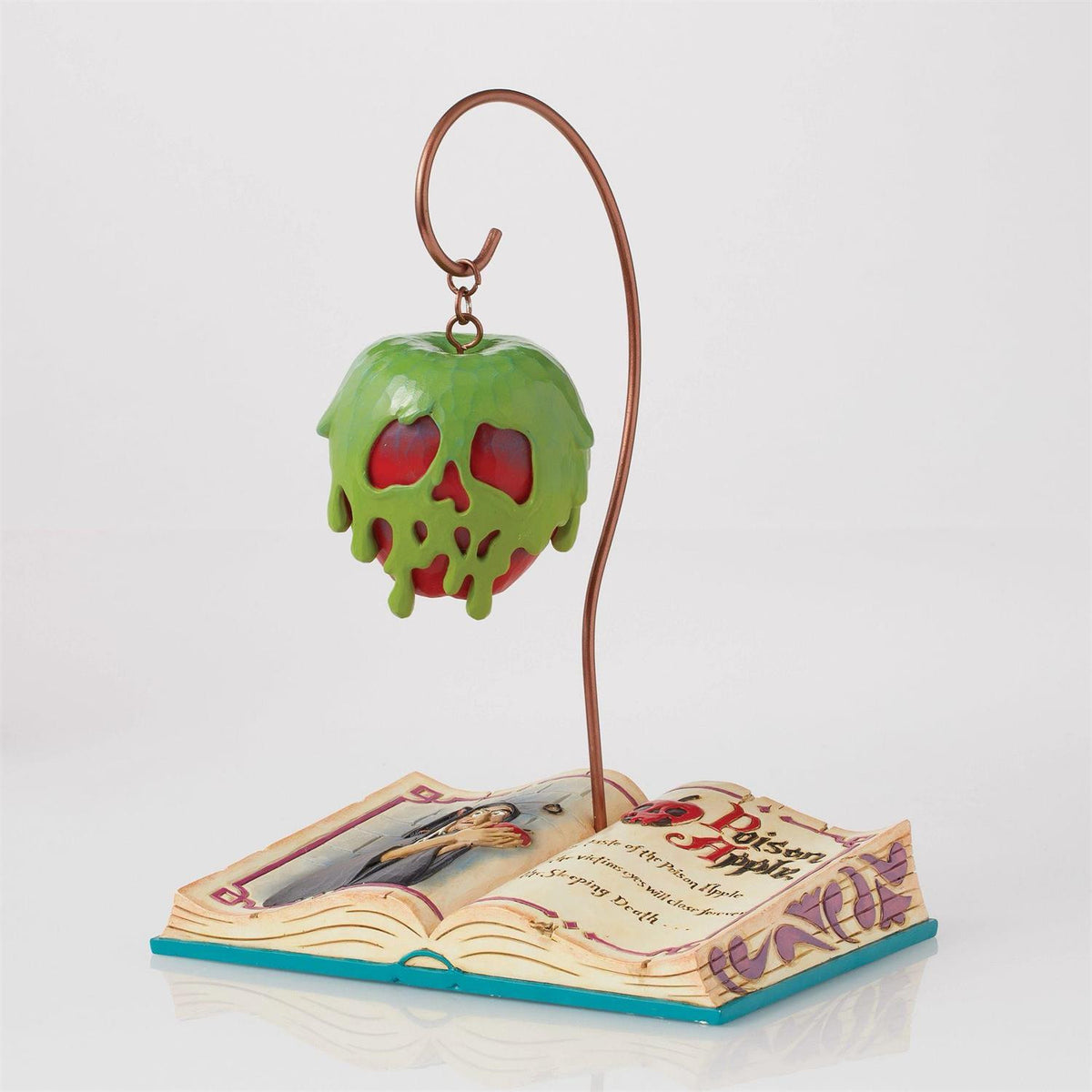 Statuetta libro mela avvelenata Biancaneve 23 cm DISNEY TRADITIONS PERAGA CHRISTMAS