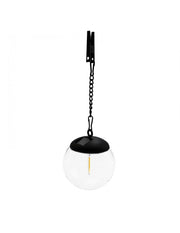 SOSPENSIONE SOLARE LED FILAMENT, DIAMETRO 10CM. NERO