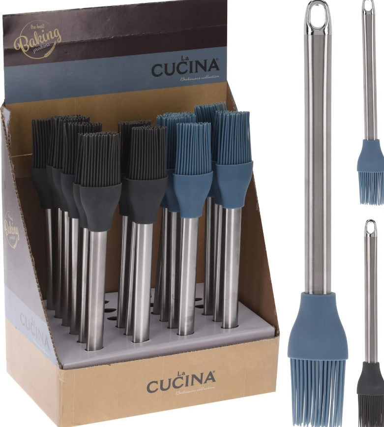 PENNELLO DA CUCINA IN METALLO/SILICONE 26CM ASSORTITO