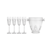 SET 4 FLUTE + SECCHIELLO CHAMPAGNE - BAROQUE & ROCK ANNIVERSARY