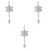 OFFERTA 3 STELLE NATALIZIE DA APPENDERE ARGENTO 17CM