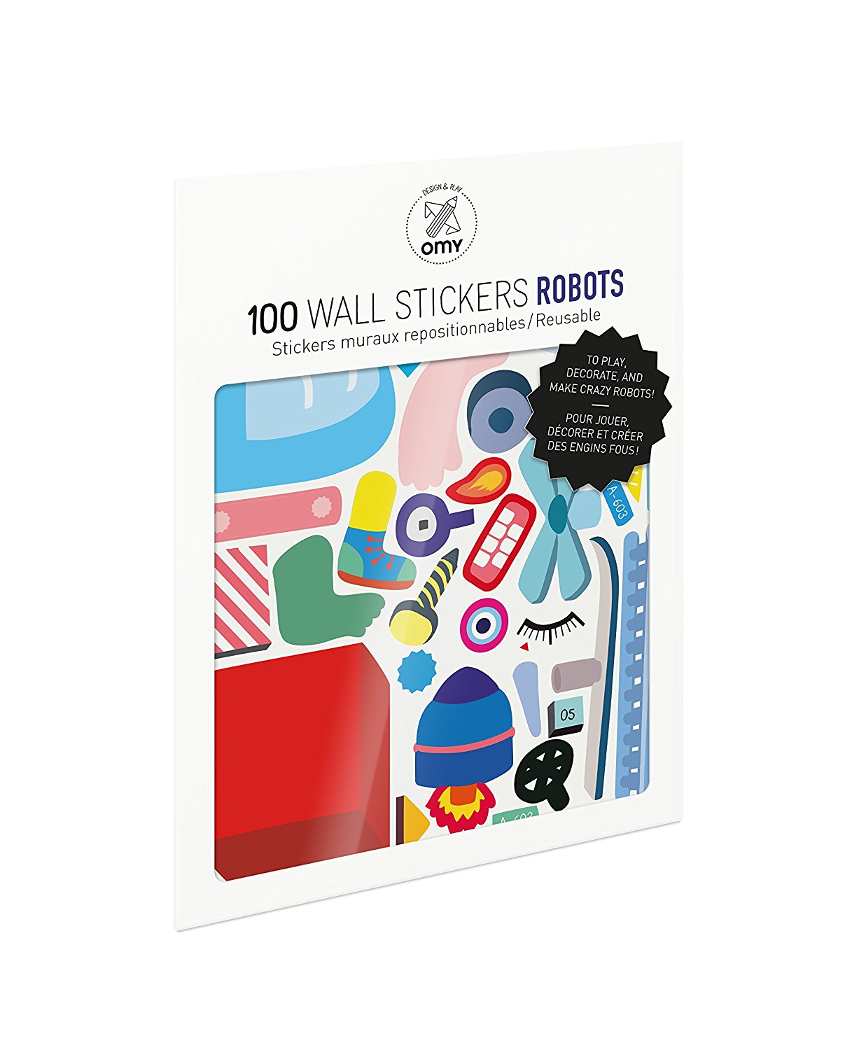 DECORAZIONI PARETE STICKERS ROBOT