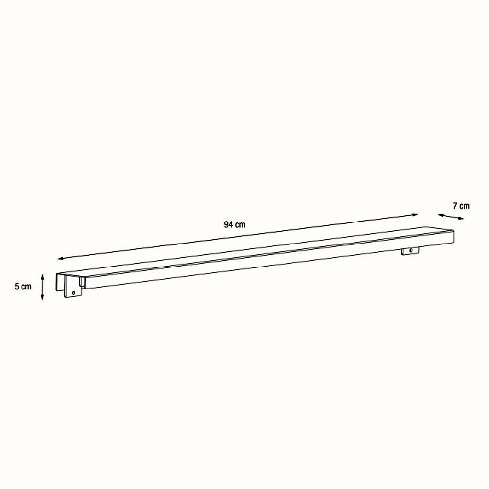 SUPPORTO MAGNETICO PER LUCI BIANCO PER FIORIERE DA 100CM