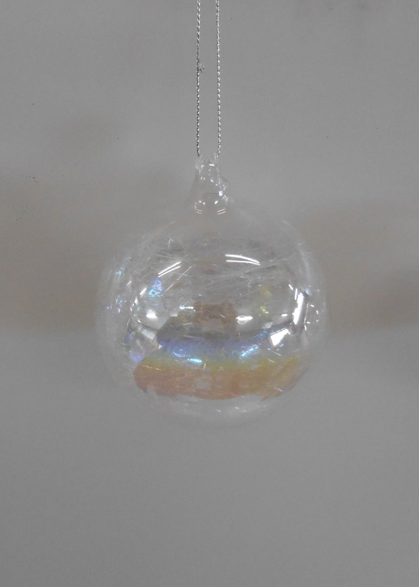 PALLINA IN VETRO TRASPARENTE 8CM