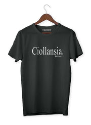 T-SHIRT UNISEX 100%COTONE NERO "CIOLLANSIA" TAGLIA XXL