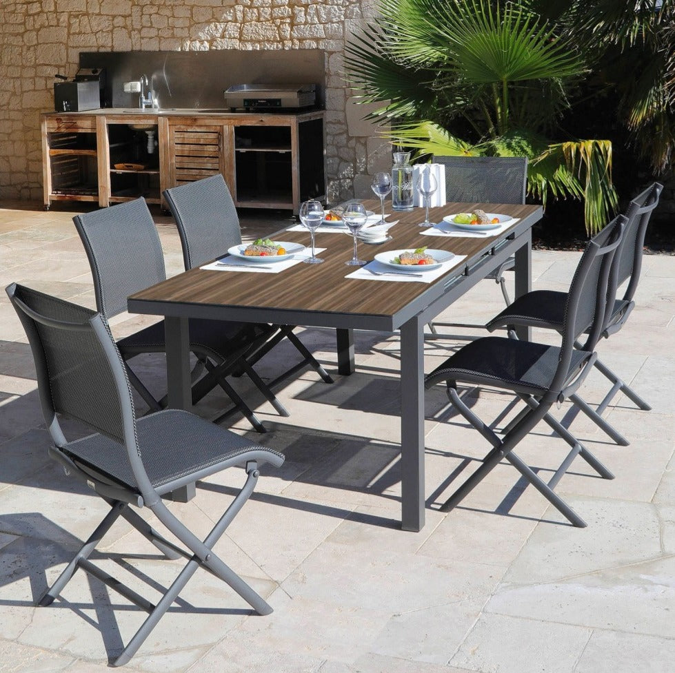 TAVOLO TERAMO 180/240X90 ALLUNGABILE IN HPL BAMBOU