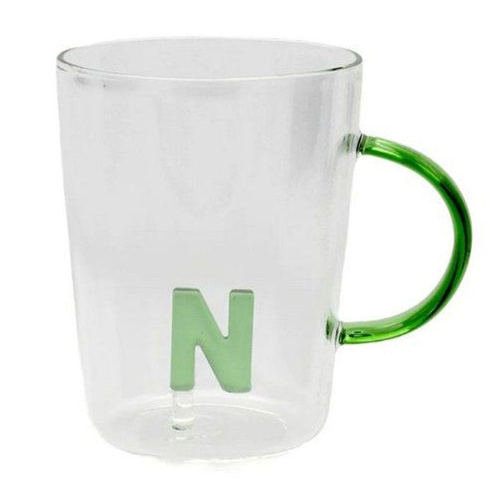 TAZZA LETTERA "N" IN VETRO BOROSILICATO 440CC