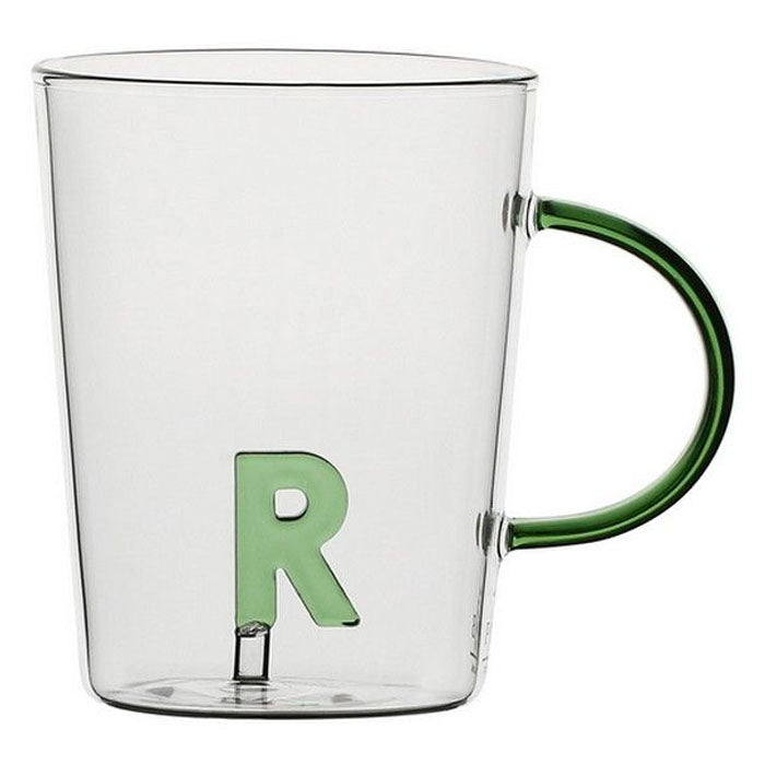 TAZZA LETTERA "R" IN VETRO BOROSILICATO 440CC