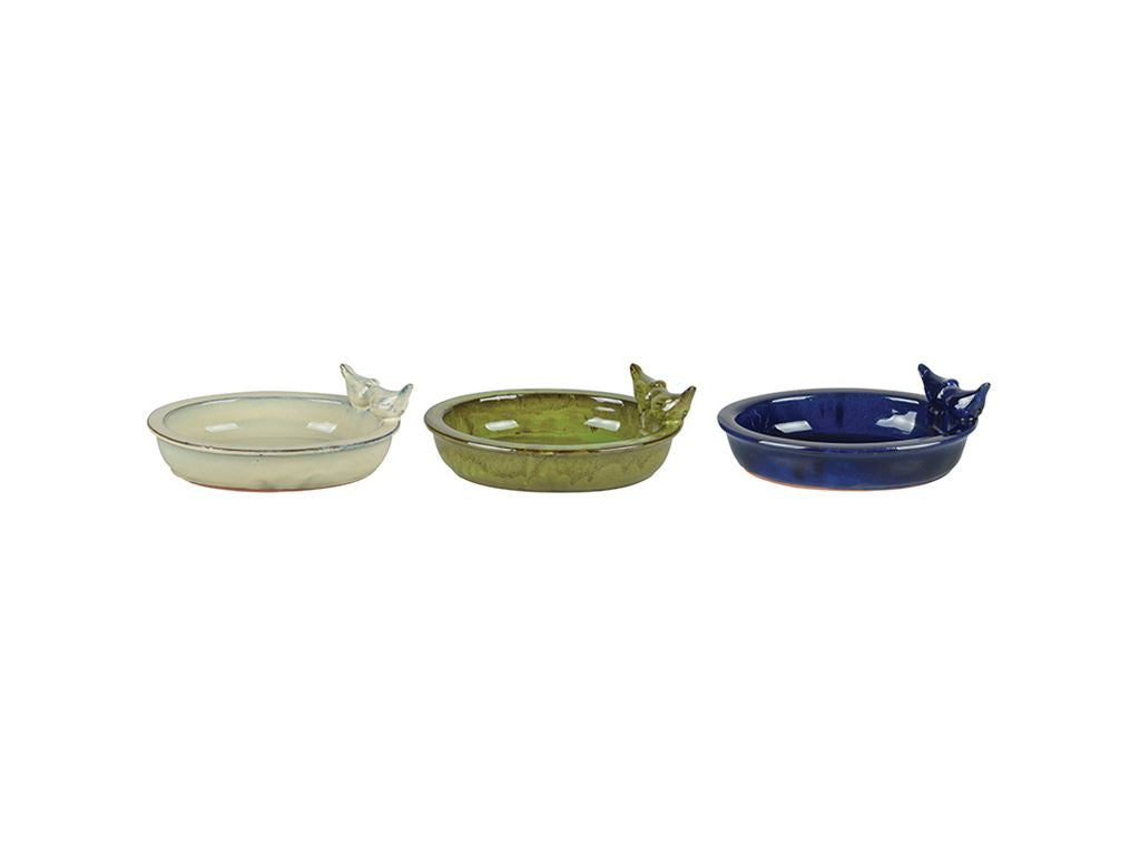 BAGNETTO OVALE PER UCCELLINI IN CERAMICA ASSORTITI