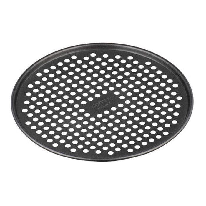 TEGLIA ANTIADERENTE PER PIZZA ROTONDA, FORATO, 30,5CM