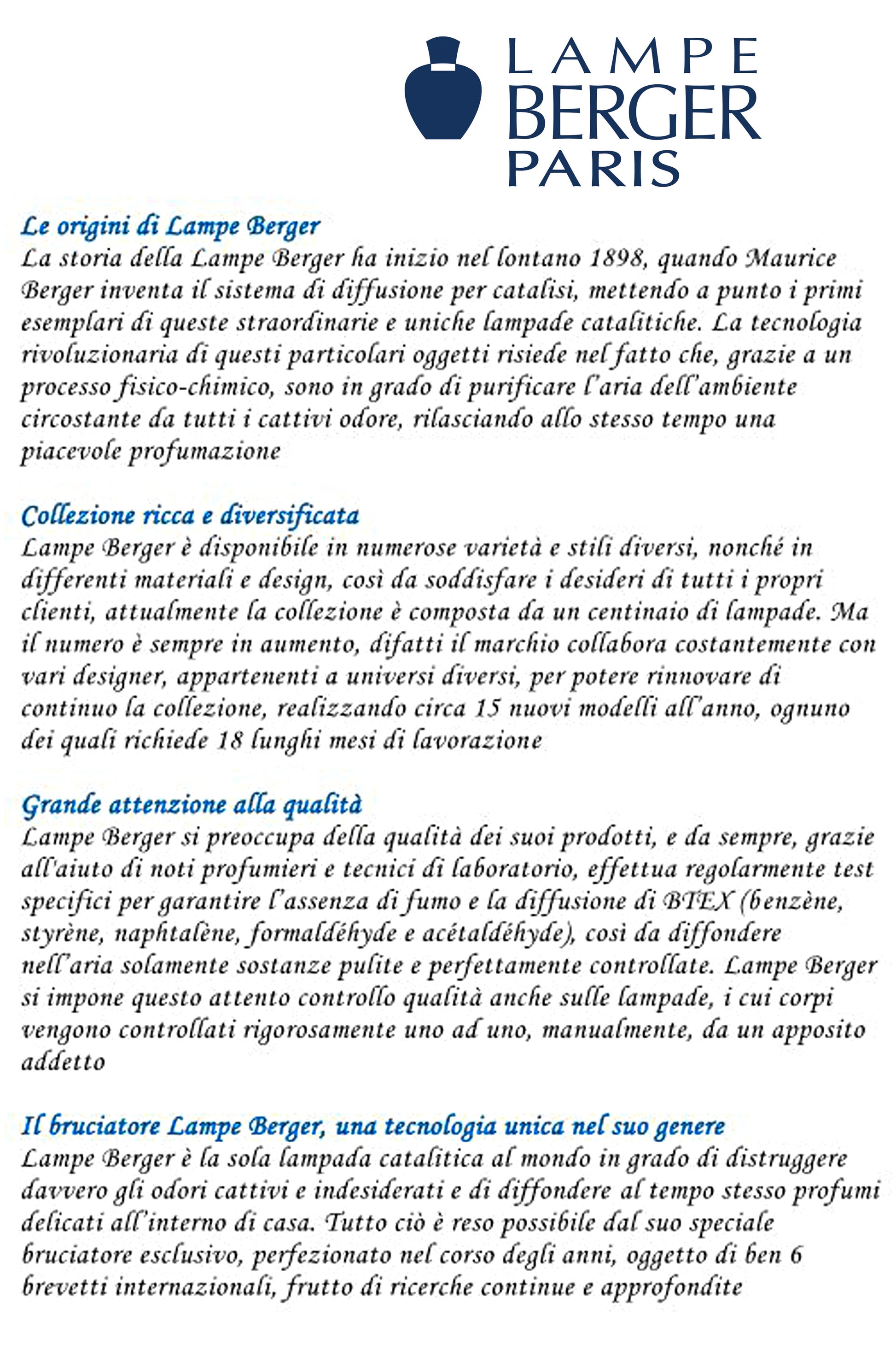 STOPPINO DI RICAMBIO PER LAMPADE CATALITICHE LAMPE BERGER