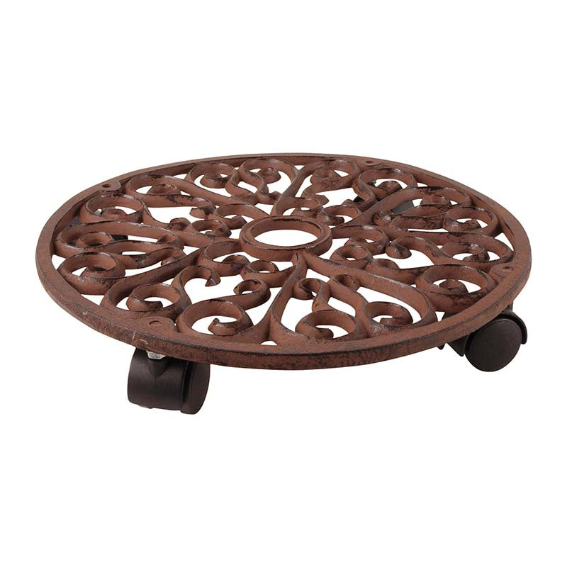 CARRELLO PORTA PIANTE IN GHISA DIAM. 34.5CM