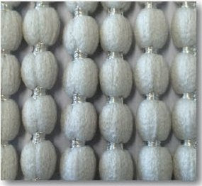 TENDA A CHICCO CON PALLINE DI COTONE 100X220CM GRIGIO