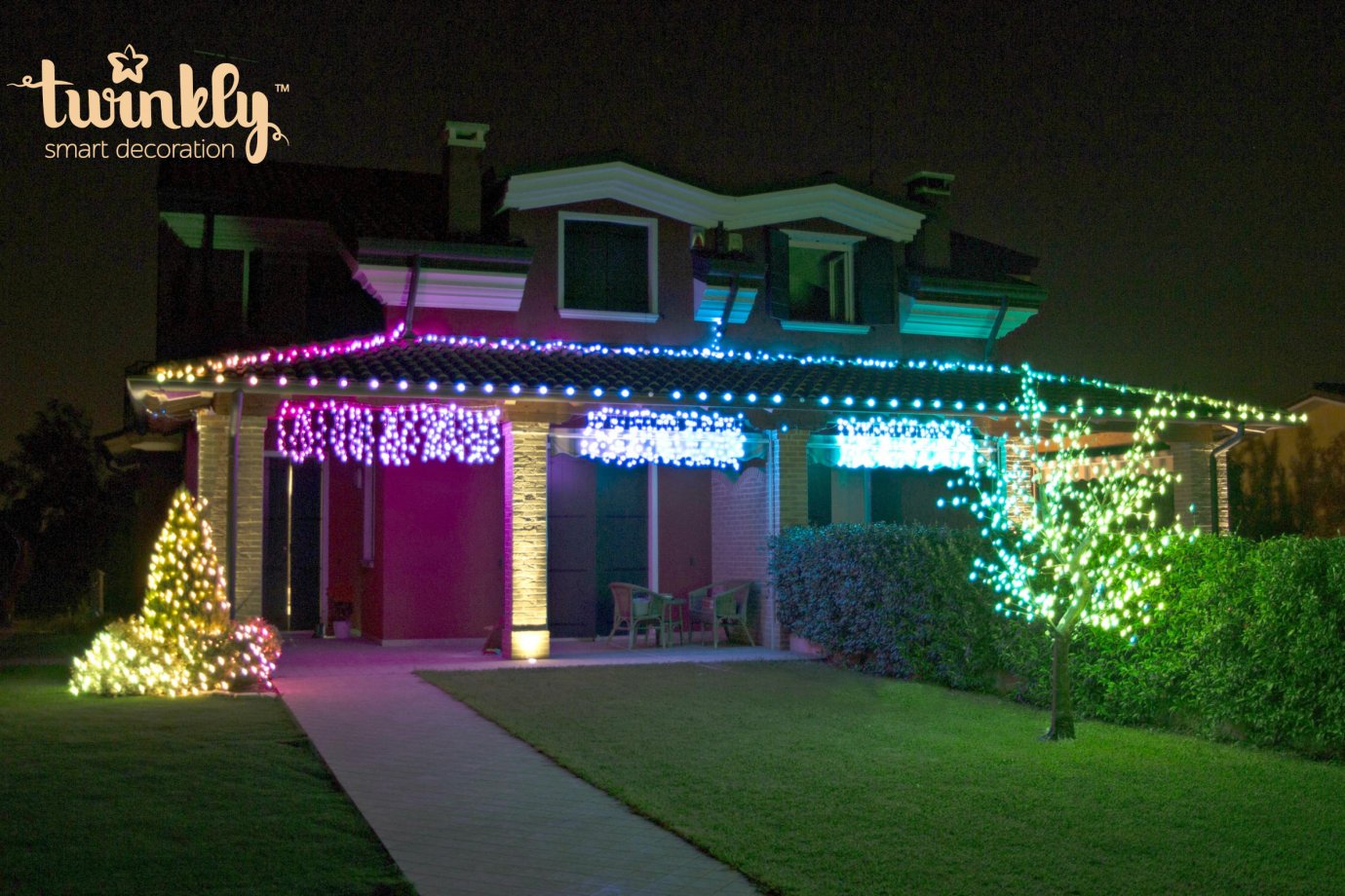 TWINKLY LUCI DI NATALE 200 LED + PRESA SHUKO UK