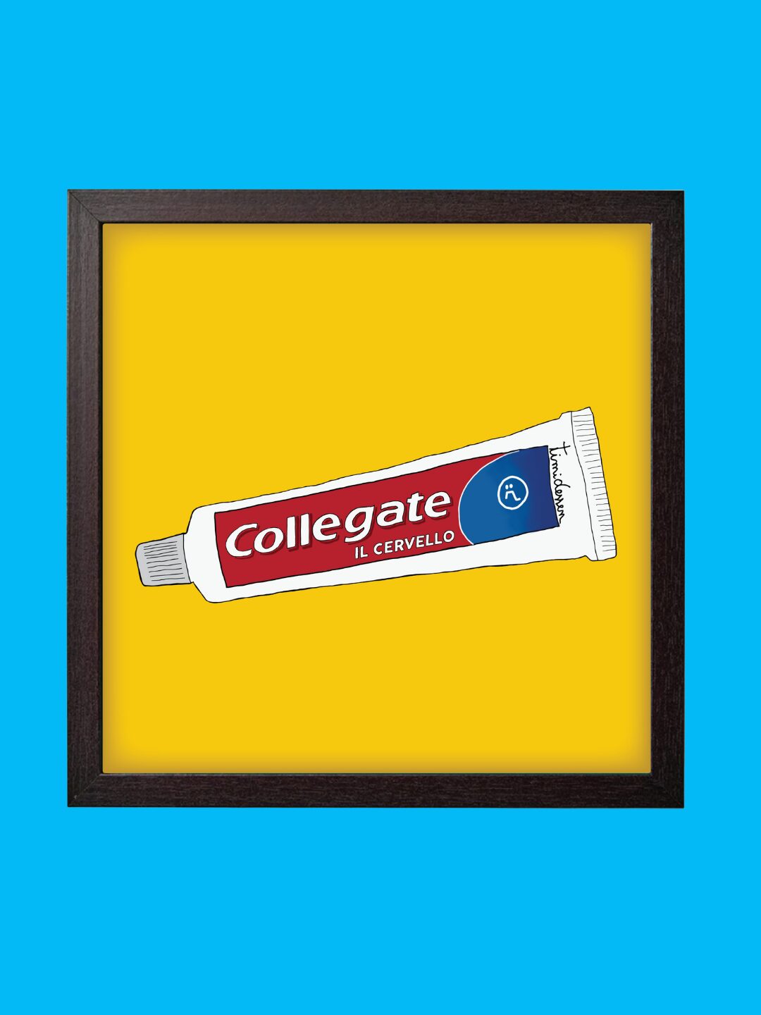 Poster Stampa Artistica Collegate il Cervello 20x20 cm - immagine 1