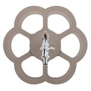 PORTATUBO DA MURO CON RUBINETTO A DOPPIA USCITA TORTORA