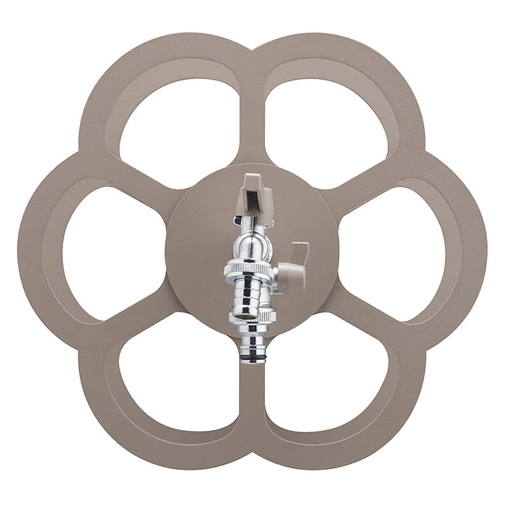 PORTATUBO DA MURO CON RUBINETTO A DOPPIA USCITA TORTORA