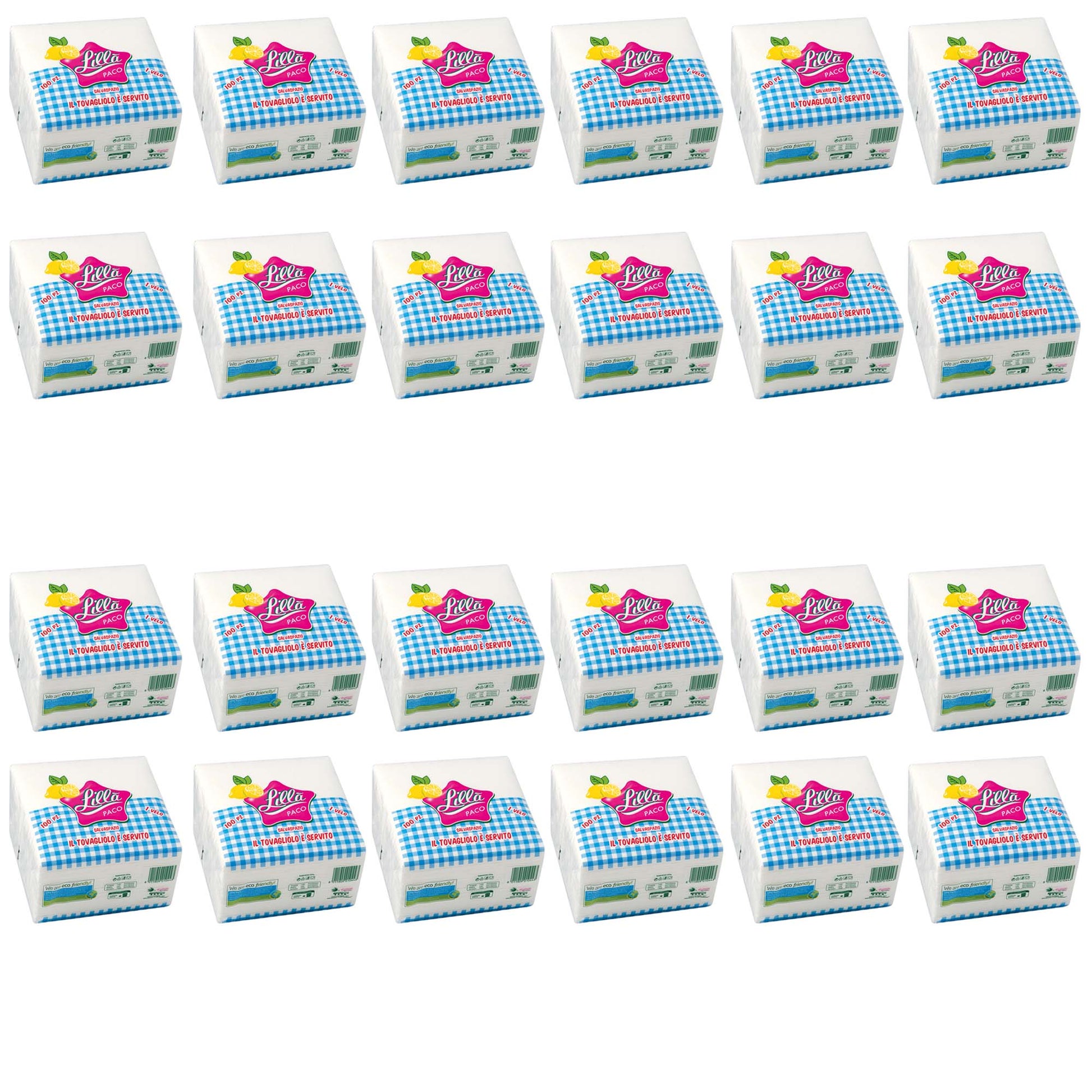 OFFERTA 24 CONFEZIONI DA 100 TOVAGLIOLI CAD LILLA'