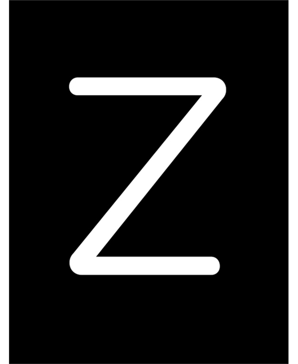 LETTERA REBUS Z CON LUCE LED 12X8CM STRUTTURA IN METALLO