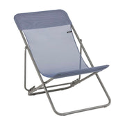 Chaise longue pliante multipositions Lafuma Maxi Transat, bleu océan, 58 cm
