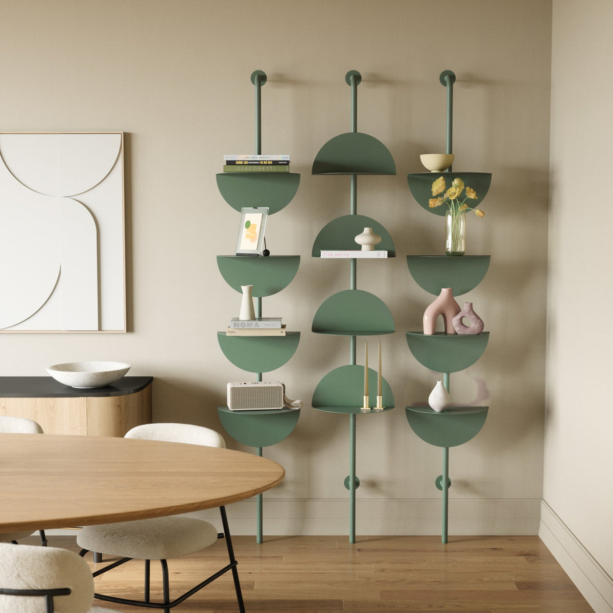 Scaffale Regolabile Solis 35x27x204cm Abete Umbra