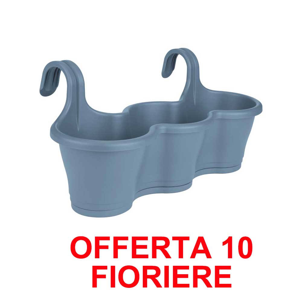 OFFERTA 10 FIORIERA CORSICA EASY HANGER TRIO VINTAGE BLUE