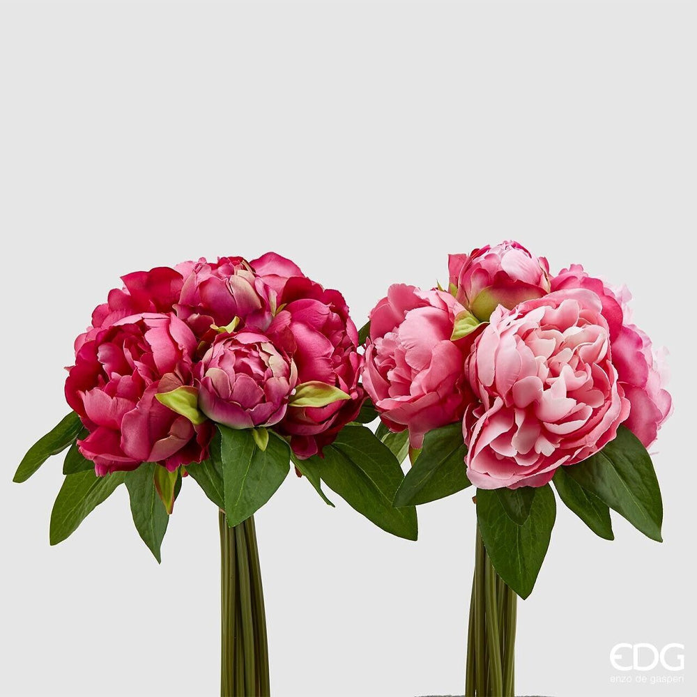 BOUQUET DI PEONIE CON BOCCIOLI 1 PEZZO OLIS FUCSIA 25CM ASSORTITO EDG