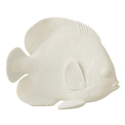 Statuetta decorativa pesce piatto 29X12X23CM bianco - immagine 1