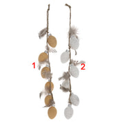 6 UOVA DI PASQUA CON PIUME DECORATIVE APPENDIBILI