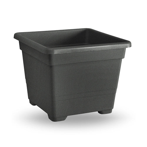 VASO QUADRATO 54 CM 60% RICICLABILE ANTRACITE