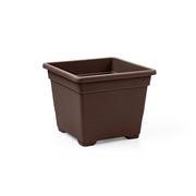 VASO QUADRATO 27CM BRONZO