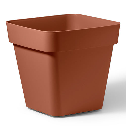 VASO QUADRATO CLEO 40 CM 60% RICICLABILE TERRACOTTA