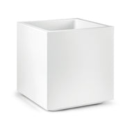 VASO FIORIERA CUBO MATHERIA 40CM BIANCO