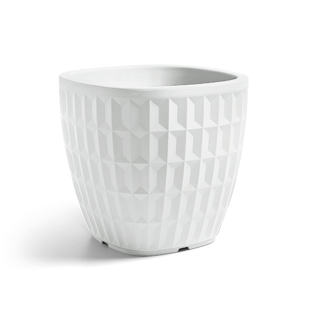VASO QUADRATO TYLE 40CM BIANCO