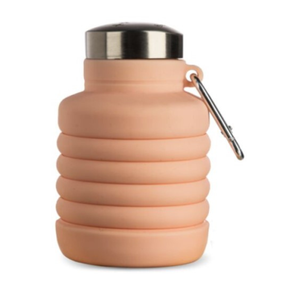 BOTTIGLIA TERMICA IN SILICONE RETRAIBILE ROSA