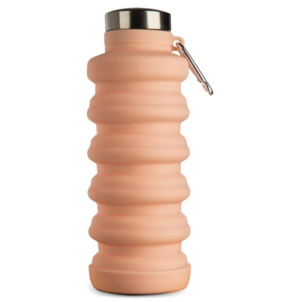 BOTTIGLIA TERMICA IN SILICONE RETRAIBILE ROSA