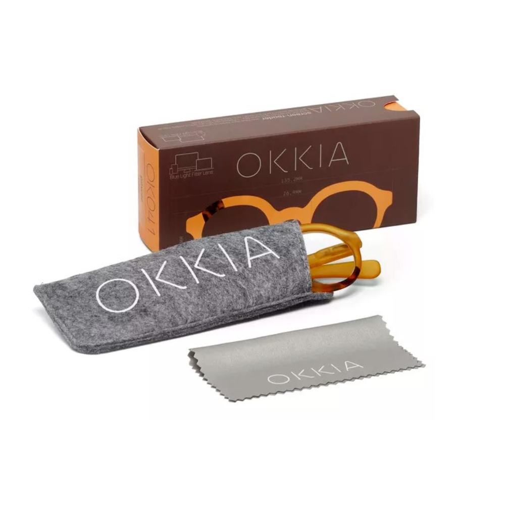OCCHIALE DA LETTURA MODELLO LAURO COLORE GIALLO GRAD. +3.00 OKKIA