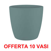 OFFERTA 10 VASO BRUSSELS ROUND 16CM VINTAGE BLUE