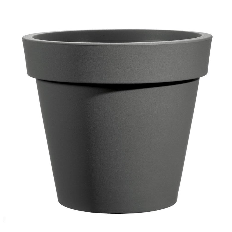 VASO ROTONDO IN RESINA "EASY" 45 CM. ANTRACITE