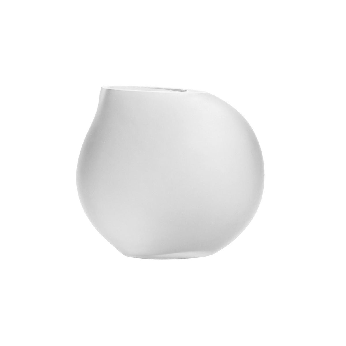 EVANESCENTE VASO SOFFIO BIANCO IN VETRO SATINATO