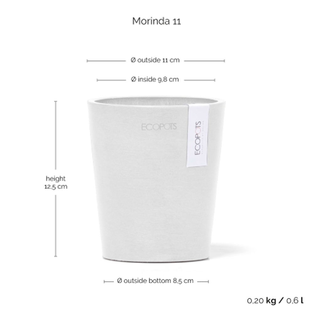 VASO DA TAVOLO ROTONDO MORINDA D11XH12,5CM BIANCO PURO