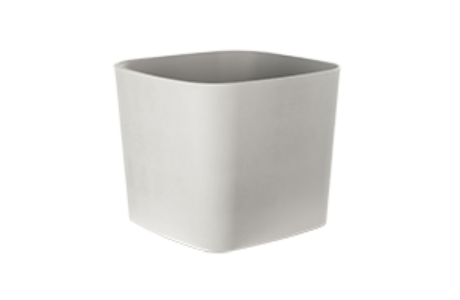 VASO SWING MOOD QUADRO 40CM BIANCO PIETRA
