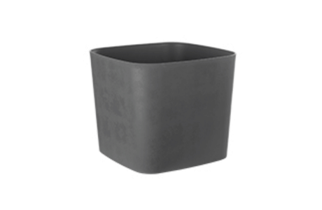 VASO SWING MOOD QUADRO 40CM GRIGIO FUMO
