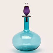 VASO DECORATIVO IN VETRO CON TAPPO Ø26,5XH46CM AZZURRO
