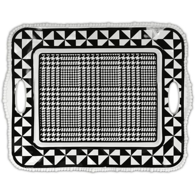 VASSOIO CON MANICI RETTANGOLARE OPTICAL 50X40CM